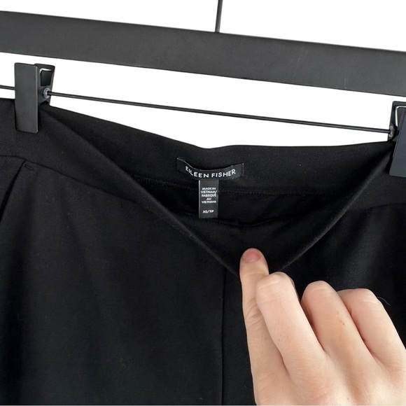 Eileen Fisher Tencel Ponte Cropped Wide-Leg Pant XS Black - Picture 5 of 7